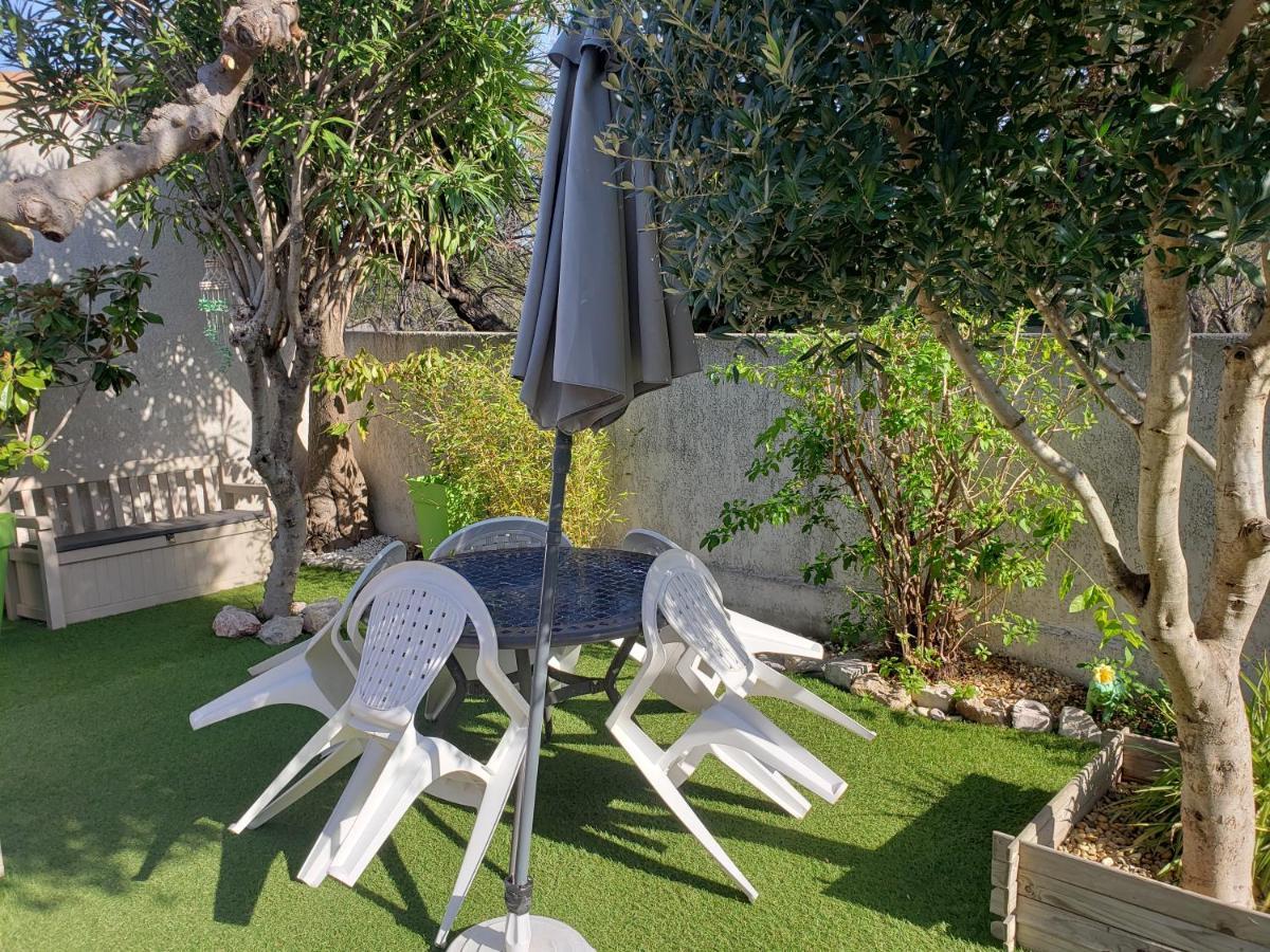 Reve Bleu, Maison T3 Frontignan Plage Avec Jardin, Mer A 250M, Clim & Parking Exterior foto